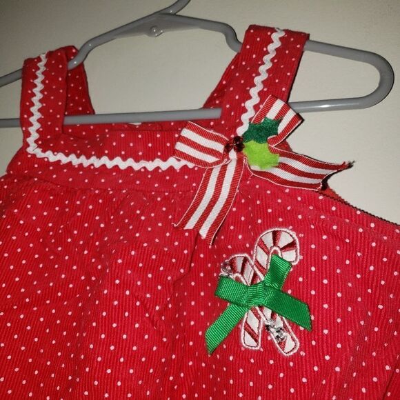 RARE EDITIONS CORDUROY CHRISTMAS HOLIDAY DRESS - Picture 3 of 6